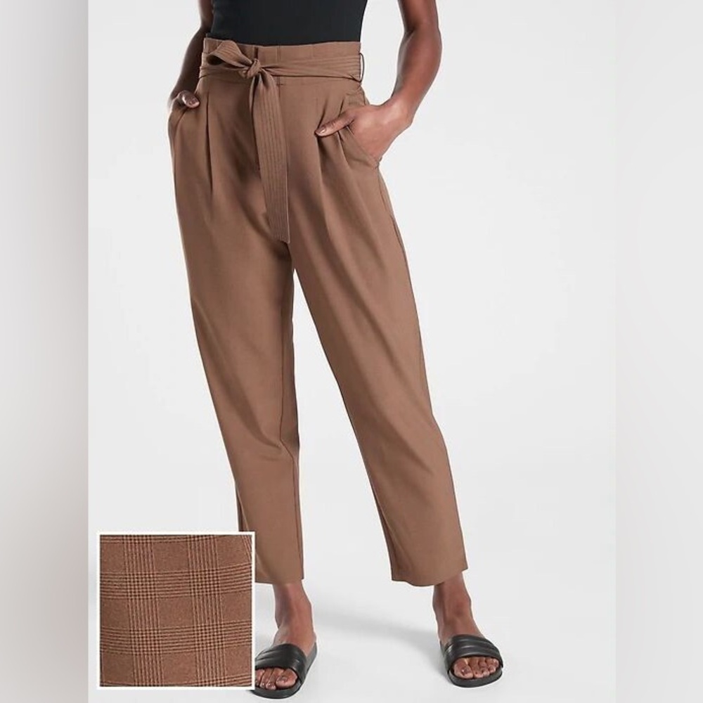 Athleta Skyline High-Rise Plaid Pants